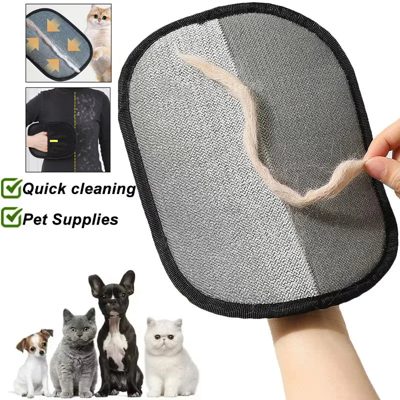 Pet Hair Remover Gloves - Washable Grooming Tool for Cats & Dogs