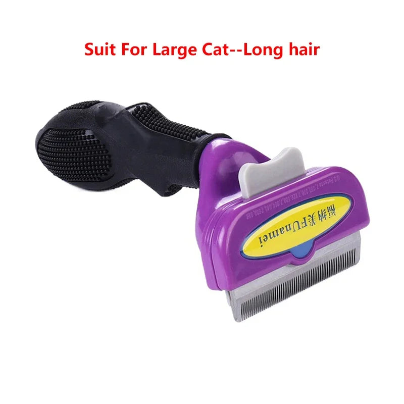 Pet Deshedding Comb - Hair Removal Brush for Cats & Dogs