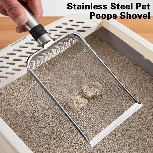 Premium Stainless Steel Cat Litter Scoop - Rust-Resistant & Ergonomic