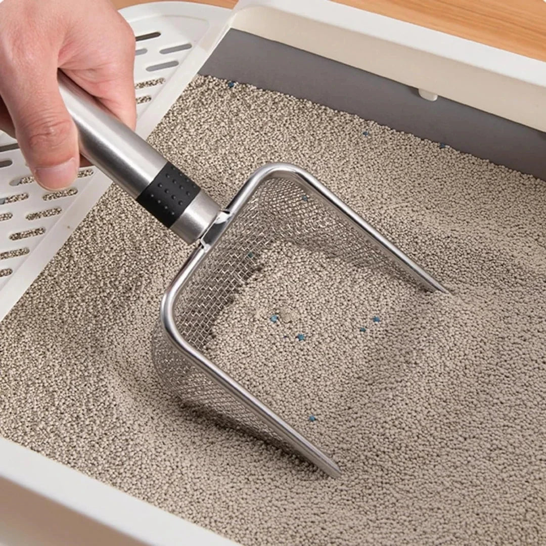 Premium Stainless Steel Cat Litter Scoop - Rust-Resistant & Ergonomic