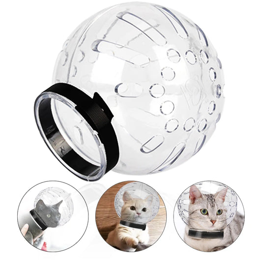 Cat Muzzle Hood - Transparent Breathable Anti-Bite Grooming Mask