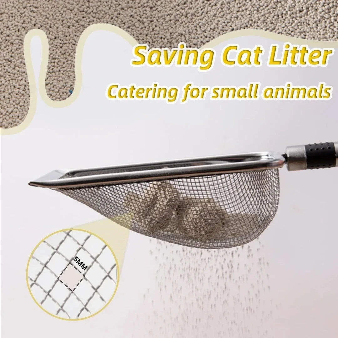 Premium Stainless Steel Cat Litter Scoop - Rust-Resistant & Ergonomic